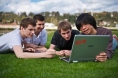 L'équipe du projet Green Edge : quatre étudiants de l'Epita.