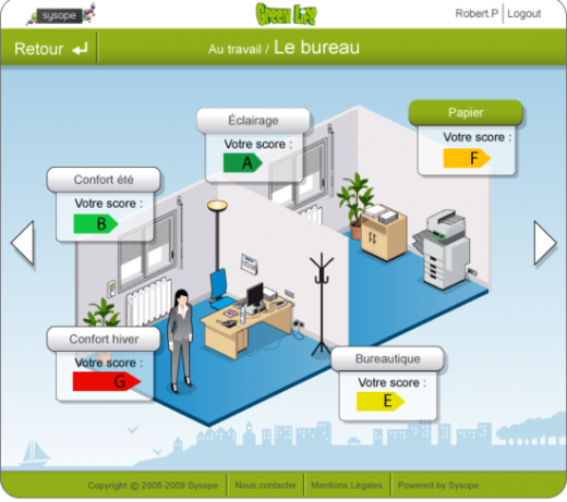 Serious game - Sysope - Greenlife Office - capture écran