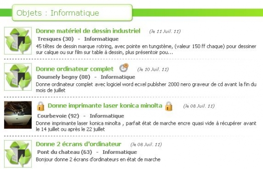 Recyclage - co-recyclage.com - capture d'écran du site web