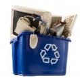 DEEE - ordinateur dans poubelle bleue - small