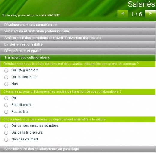 Sequovia - Eval2D - logiciel d'auto-diagnostique développement durable