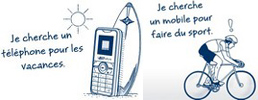 publicités pour le téléphone portable jetable de Bic