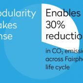 Fairphone 2 LCA result - 30 % less GDP with modularity