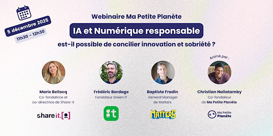 IA et numérique responsable - invitation